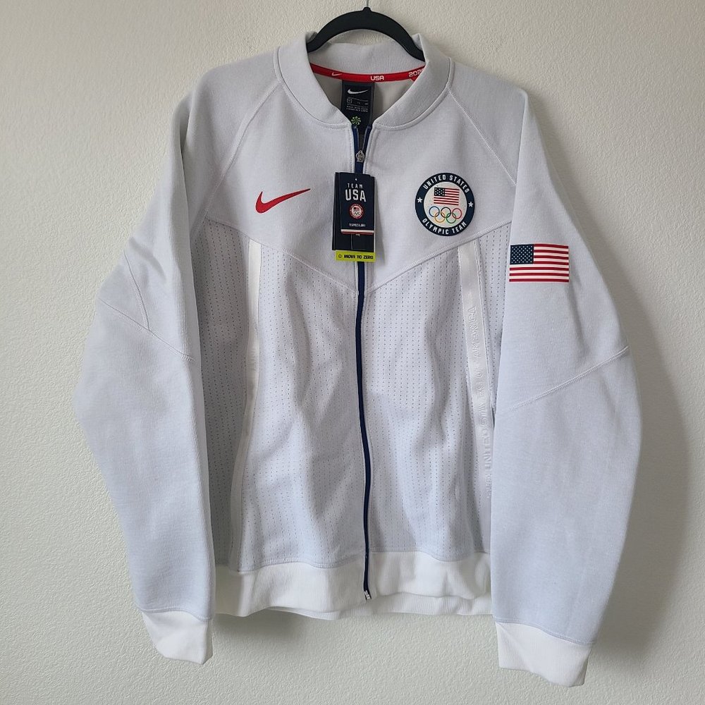 Nike USA 2020 Tokyo Olympics Full Zip Jacket CK4567-100 Size XL White MSRP $300